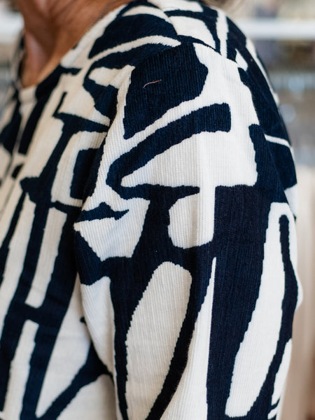 Corduroy Long Sleeve Shirt Navy by Orientique