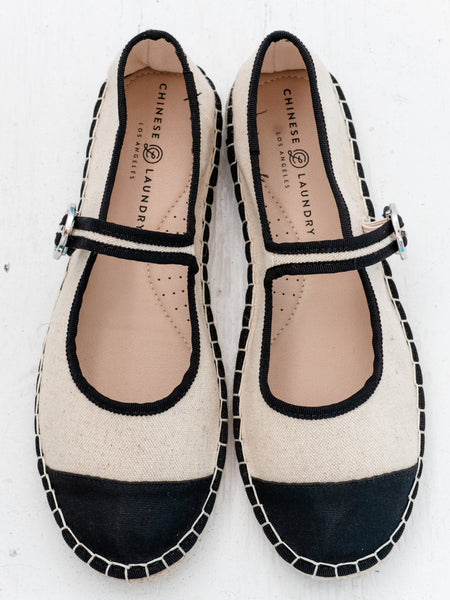 Palomaa Espadrille Flat Linen Cream by Chinese Laundry