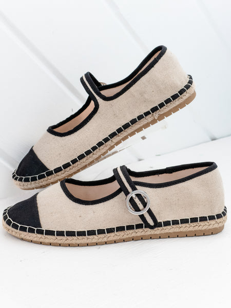 Palomaa Espadrille Flat Linen Cream by Chinese Laundry
