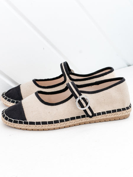 Palomaa Espadrille Flat Linen Cream by Chinese Laundry