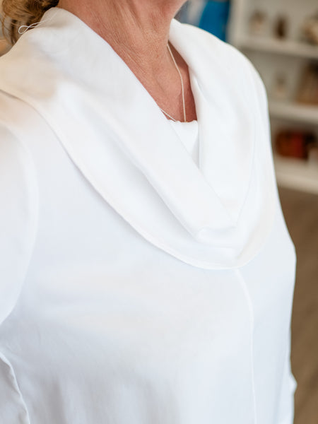 3/4 Sleeve Cowl Neck Top by Toofan