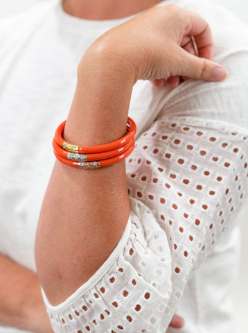 Three Kings All Weather Bangles Coral by BuDhaGirl