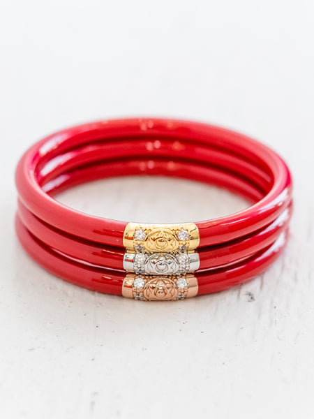 Three Kings All Weather Bangle Red by BuDhaGirl