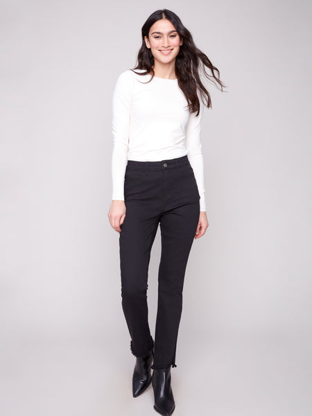 Bootleg 5 Pocket Colored Twill Black by Charlie B