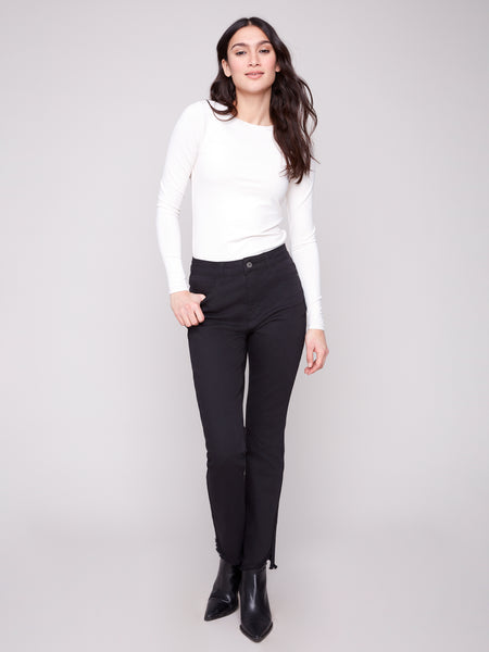Bootleg 5 Pocket Colored Twill Black by Charlie B