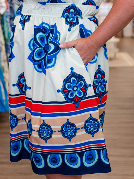 Arianna Dress Geometric Florals by Maude