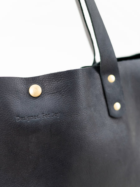 Large Leather Tote by Designed for Joy