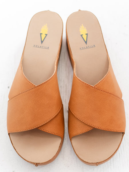 Edith Slide Sandal Tan by Volatile