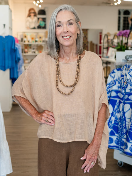 Venice Linen Gauze Top by West Indies Wear