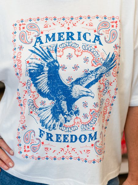 America Freedom Eagle Bandana Tee by Coastal Couture