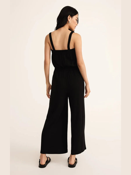 Solara Linen Jumpsuit Black by Z Supply