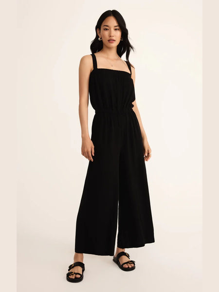 Solara Linen Jumpsuit Black by Z Supply