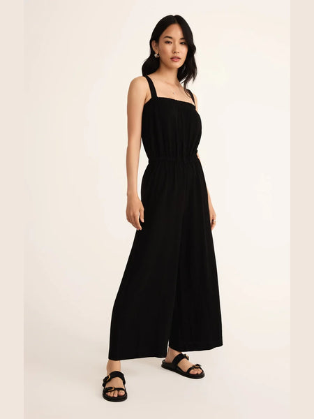 Solara Linen Jumpsuit Black by Z Supply