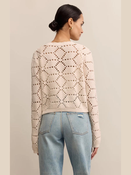 Rosalyn Diamond Sweater Cardigan Crystal by Z Supply