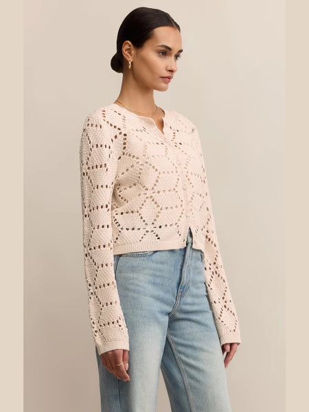 Rosalyn Diamond Sweater Cardigan Crystal by Z Supply