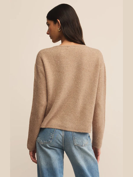 Emile V-Neck Cardigan Biscuit by Z Supply