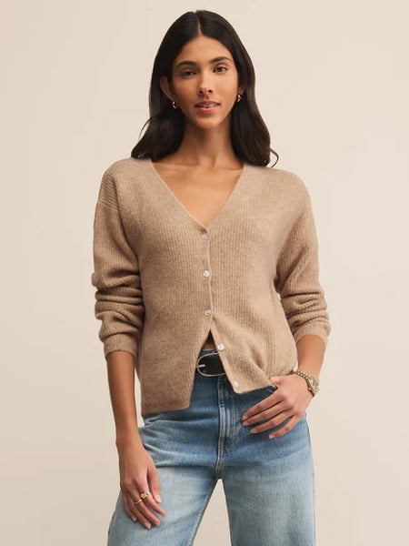 Emile V-Neck Cardigan Biscuit by Z Supply