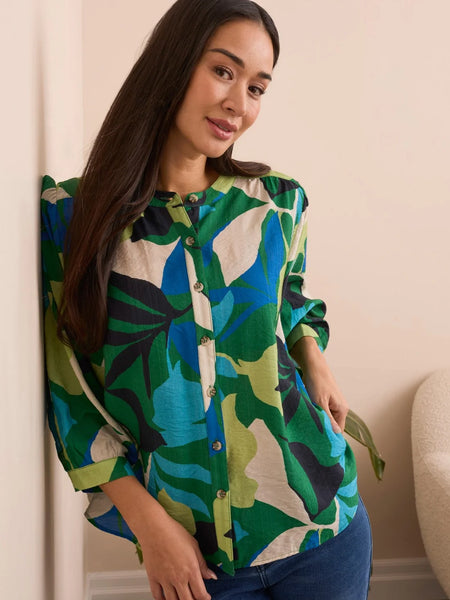Flowy Dolman Sleeve Blouse Fieldgreen by Tribal
