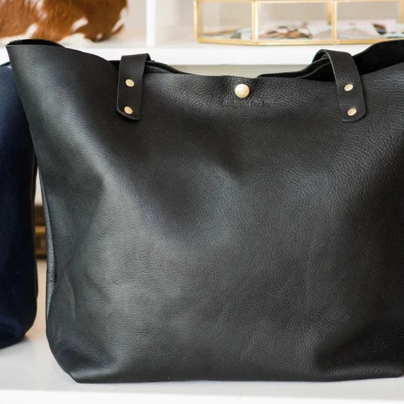 Large Leather Tote by Designed for Joy