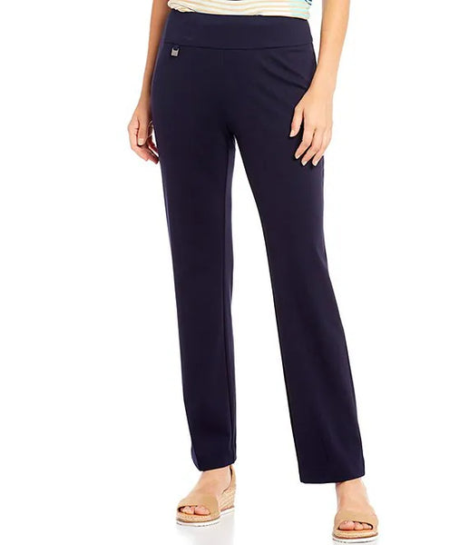 Pull On Elastic Waist Pintuck Pant Black by Multiples