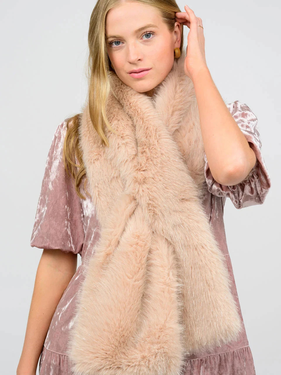 Sparkle Faux Fur Scarf by Ivy Jane