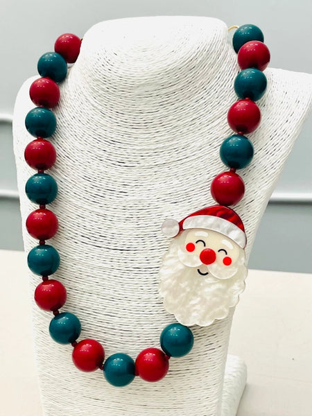 Santa Beaded Necklace by Two Forty Two
