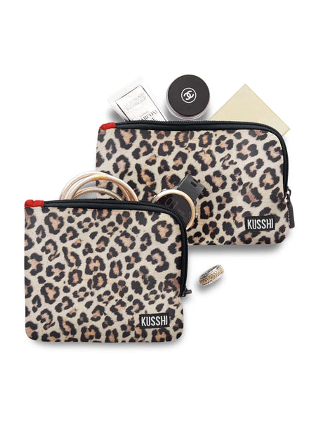 On-the-Go Pouch Set Leopard by Kusshi