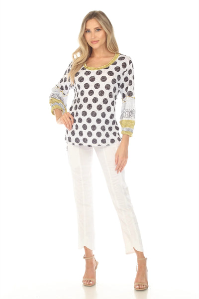 Carla Top Mixed Dots by Carine