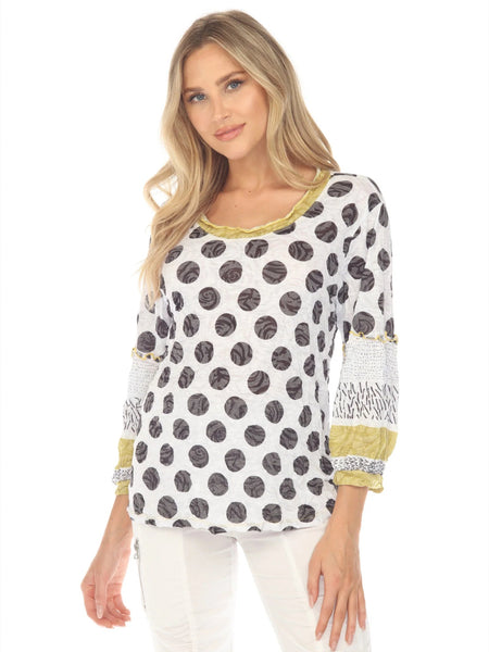 Carla Top Mixed Dots by Carine