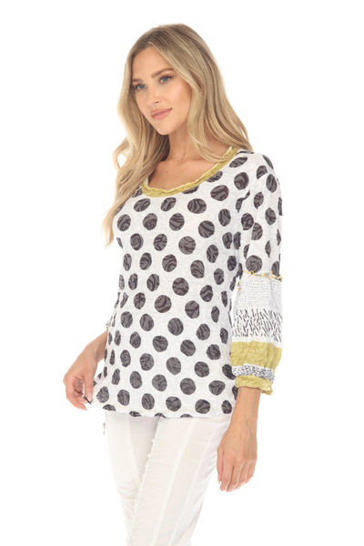Carla Top Mixed Dots by Carine
