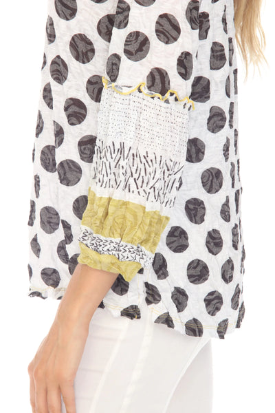 Carla Top Mixed Dots by Carine