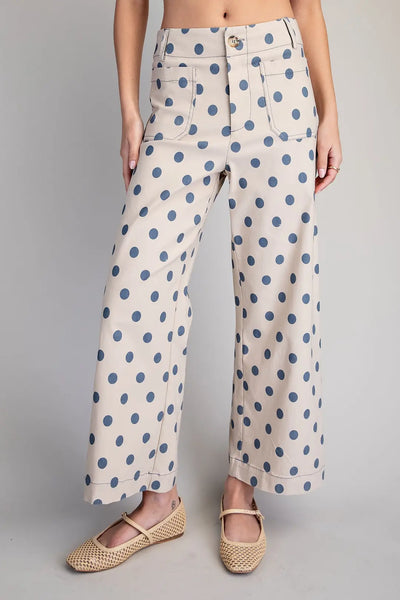 Polka Dot Wide Leg Pant by EESome