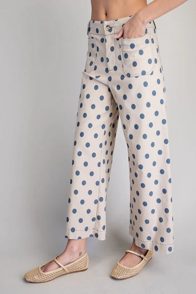 Polka Dot Wide Leg Pant by EESome