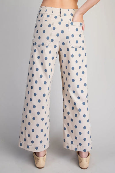Polka Dot Wide Leg Pant by EESome