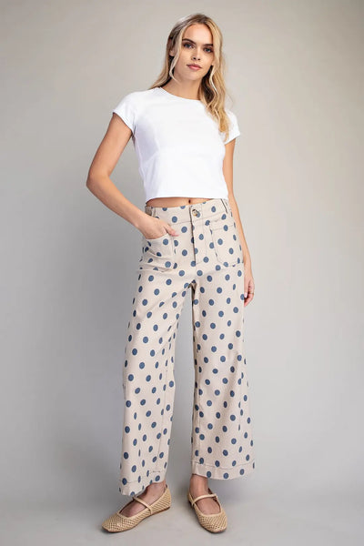 Polka Dot Wide Leg Pant by EESome