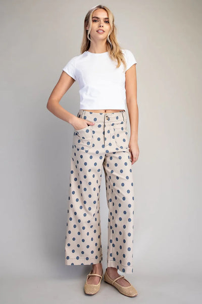 Polka Dot Wide Leg Pant by EESome