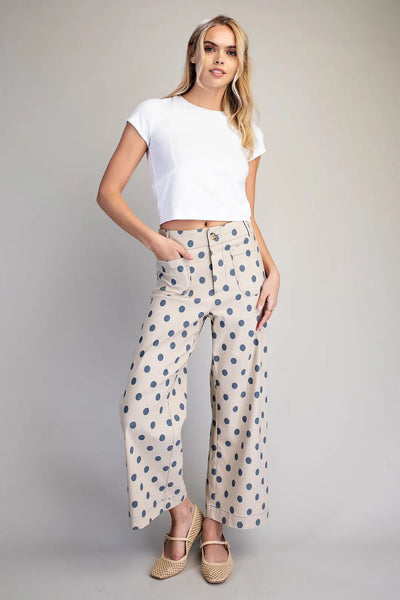 Polka Dot Wide Leg Pant by EESome