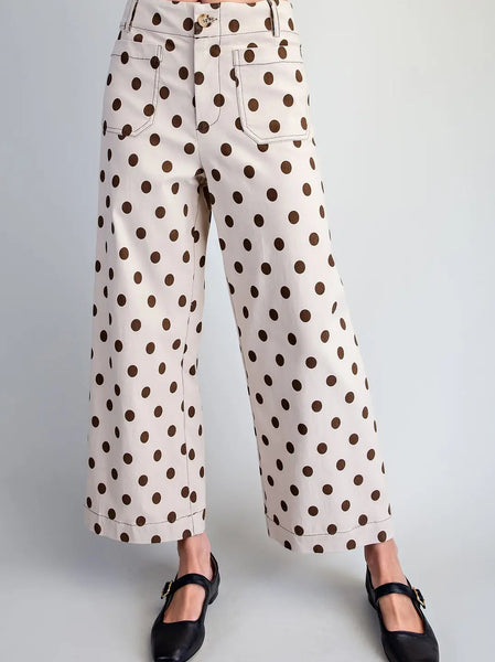 Polka Dot Wide Leg Pant by EESome