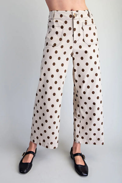 Polka Dot Wide Leg Pant by EESome