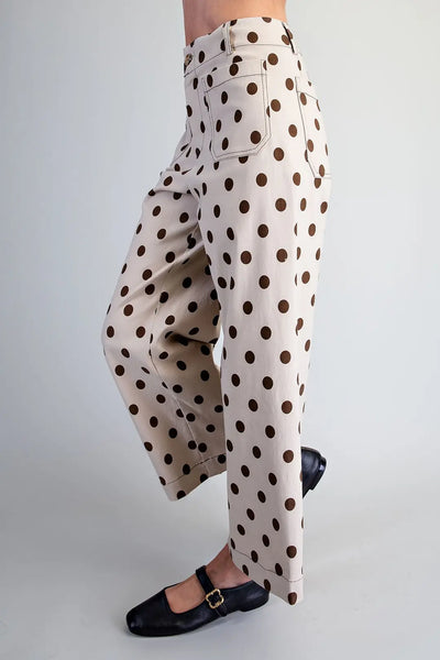 Polka Dot Wide Leg Pant by EESome
