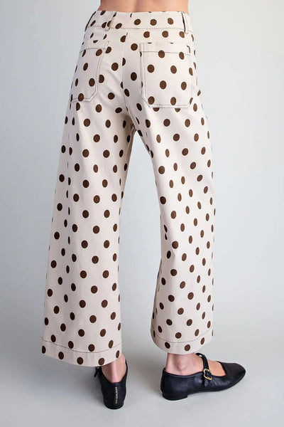 Polka Dot Wide Leg Pant by EESome