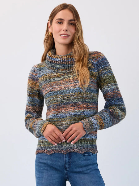 Envelope Collar Sweater Cool Spacedye by FDJ