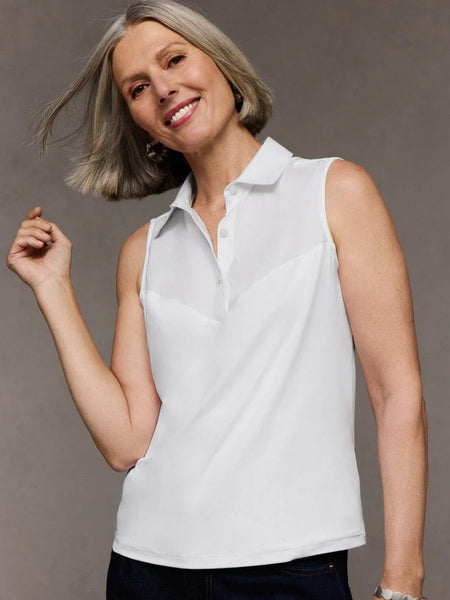 Ricki Layer Tank White by Foxcroft