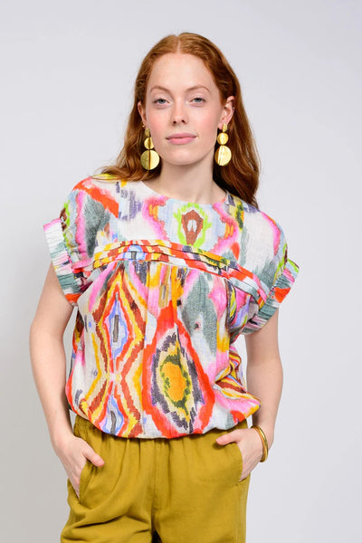 Elastic Waist Popover Top by Ivy Jane