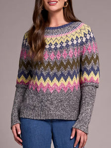 Intarsia Sweater Pink Flambe by Tribal