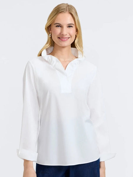 Tammy L/S Popover White by Foxcroft