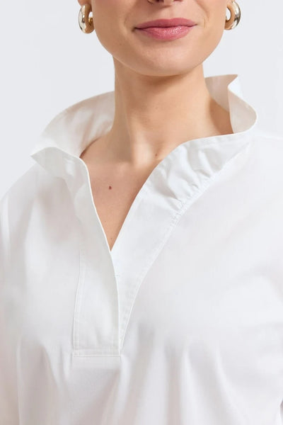 Tammy L/S Popover White by Foxcroft