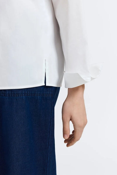 Tammy L/S Popover White by Foxcroft