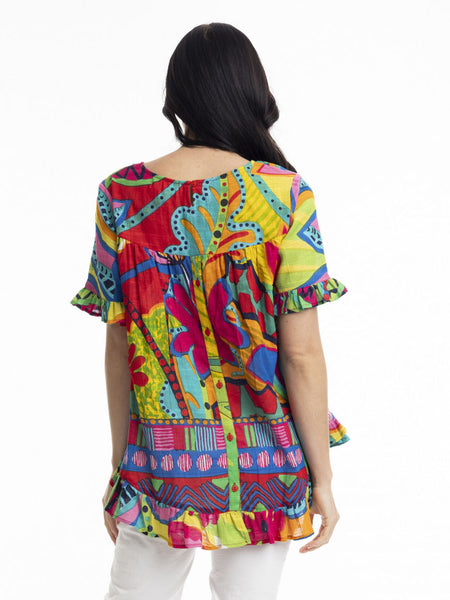 San Miguel Frill Top by Orientique