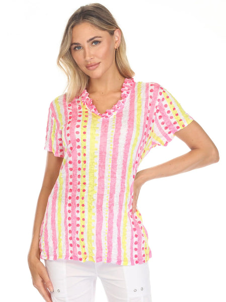 Nora Top Lemonberry Dots by Carine